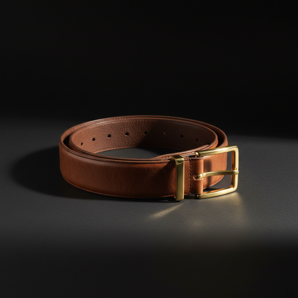 Gold Leather Belt