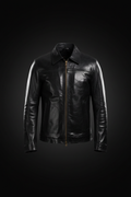 Hero shot - black leather jacket