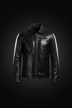 Hero shot - black leather jacket