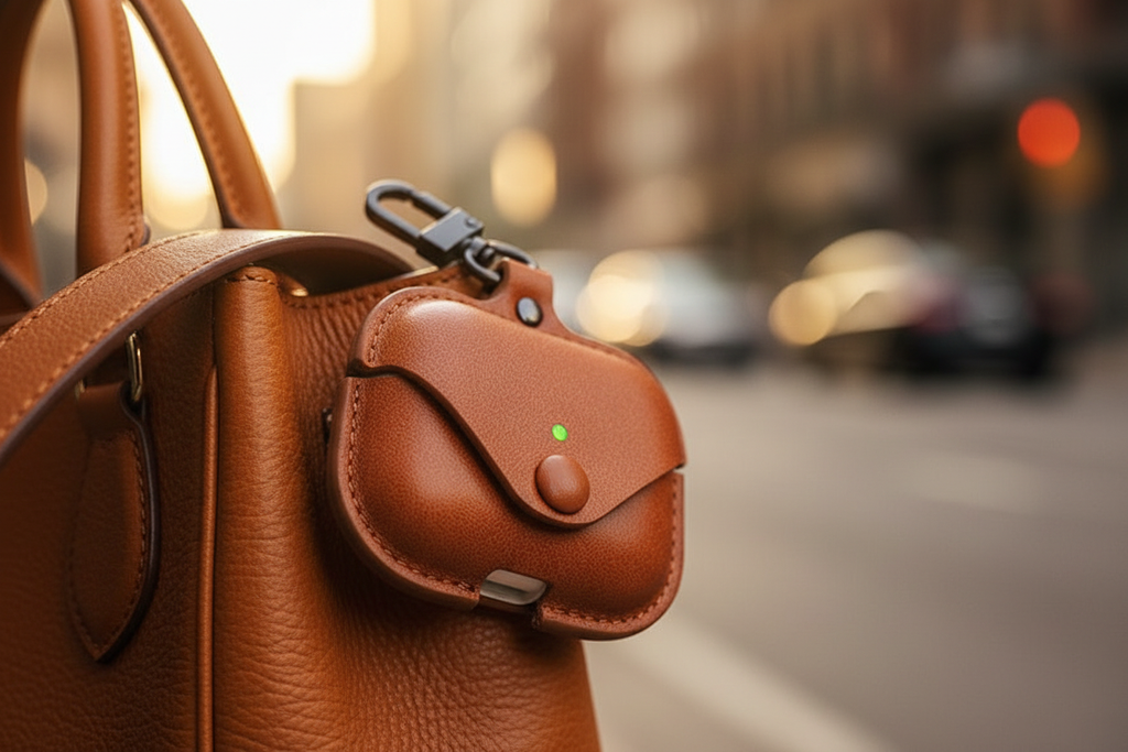 Leather AirPods case - on-the-go editorial