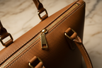Premium Leather Tote Bag - Close Up Detail
