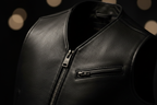 Premium Leather Vest - Close Up Detail
