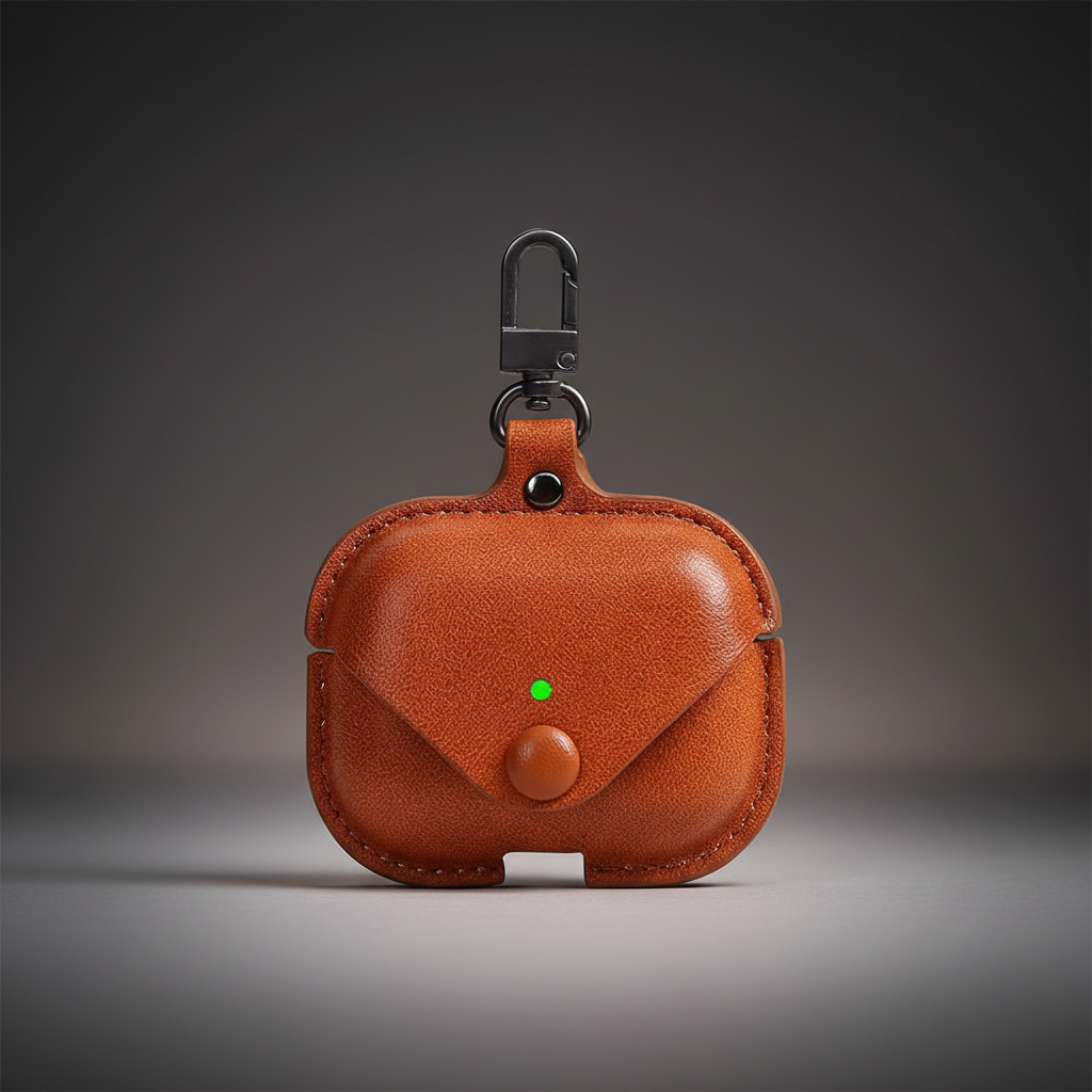 Leather AirPods case - studio hero shot