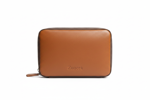 Harbinger Tech Kit closed exterior showing premium crocodile-embossed leather texture