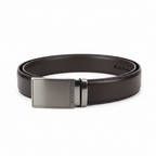 Premium leather belt hero shot on white background