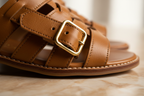 Premium Leather Sandals - Close Up Detail