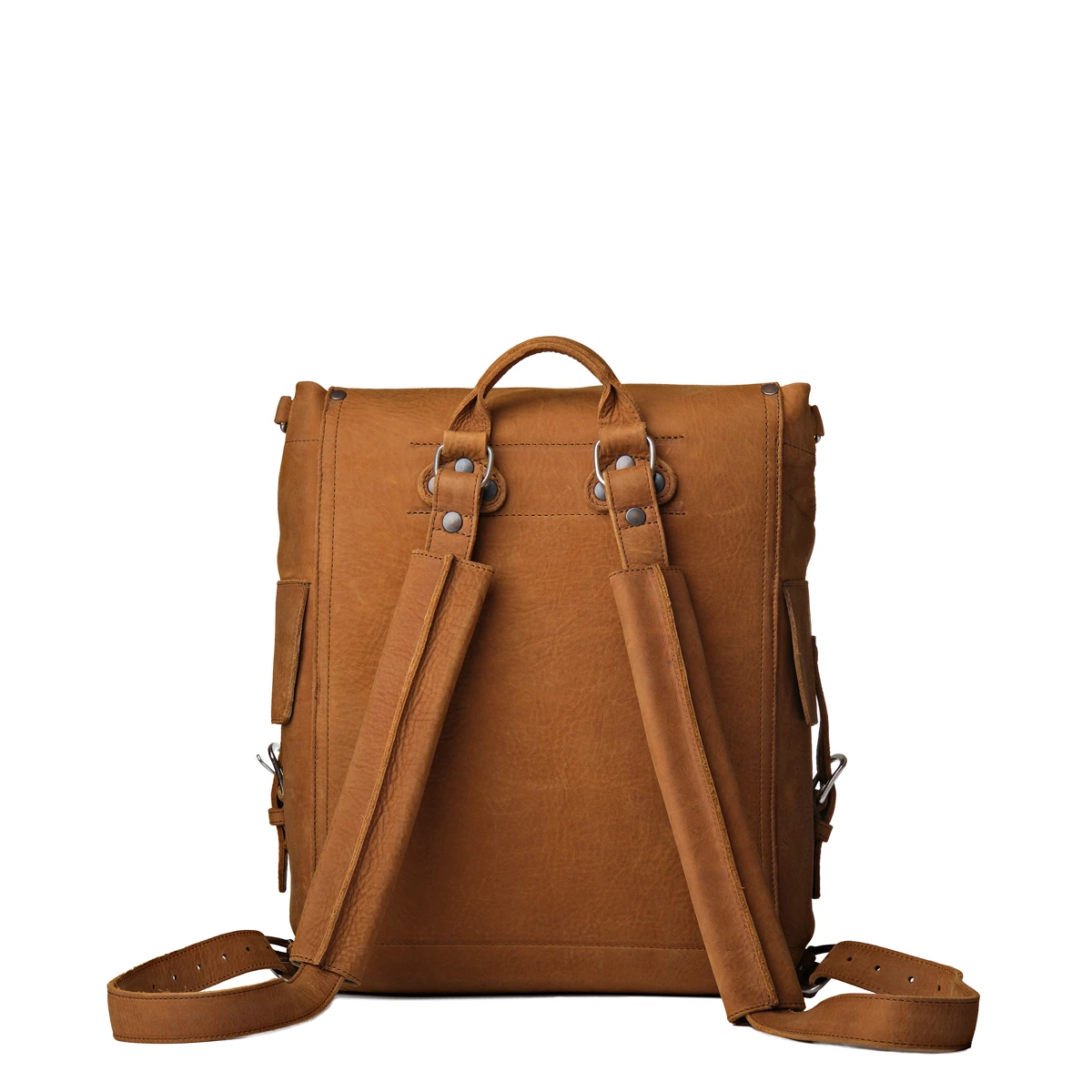 Zunera Men's Dark Brown Full-Grain Leather Backpack