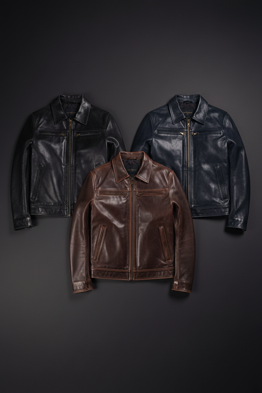 Color variants - leather jacket