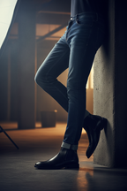 Premium Leather Chelsea Boots - Model Shot