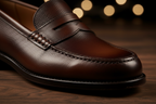 Premium Leather Loafers - Close Up Detail
