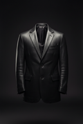 Premium Leather Blazer Coat - Hero Product Shot