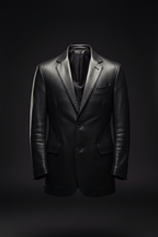 Premium Leather Blazer Coat - Hero Product Shot