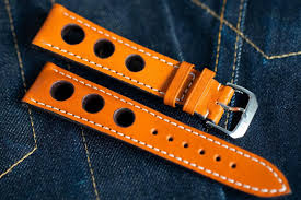 Rally Perforated Leather Watch Strap