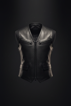 Premium Leather Vest - Hero Product Shot