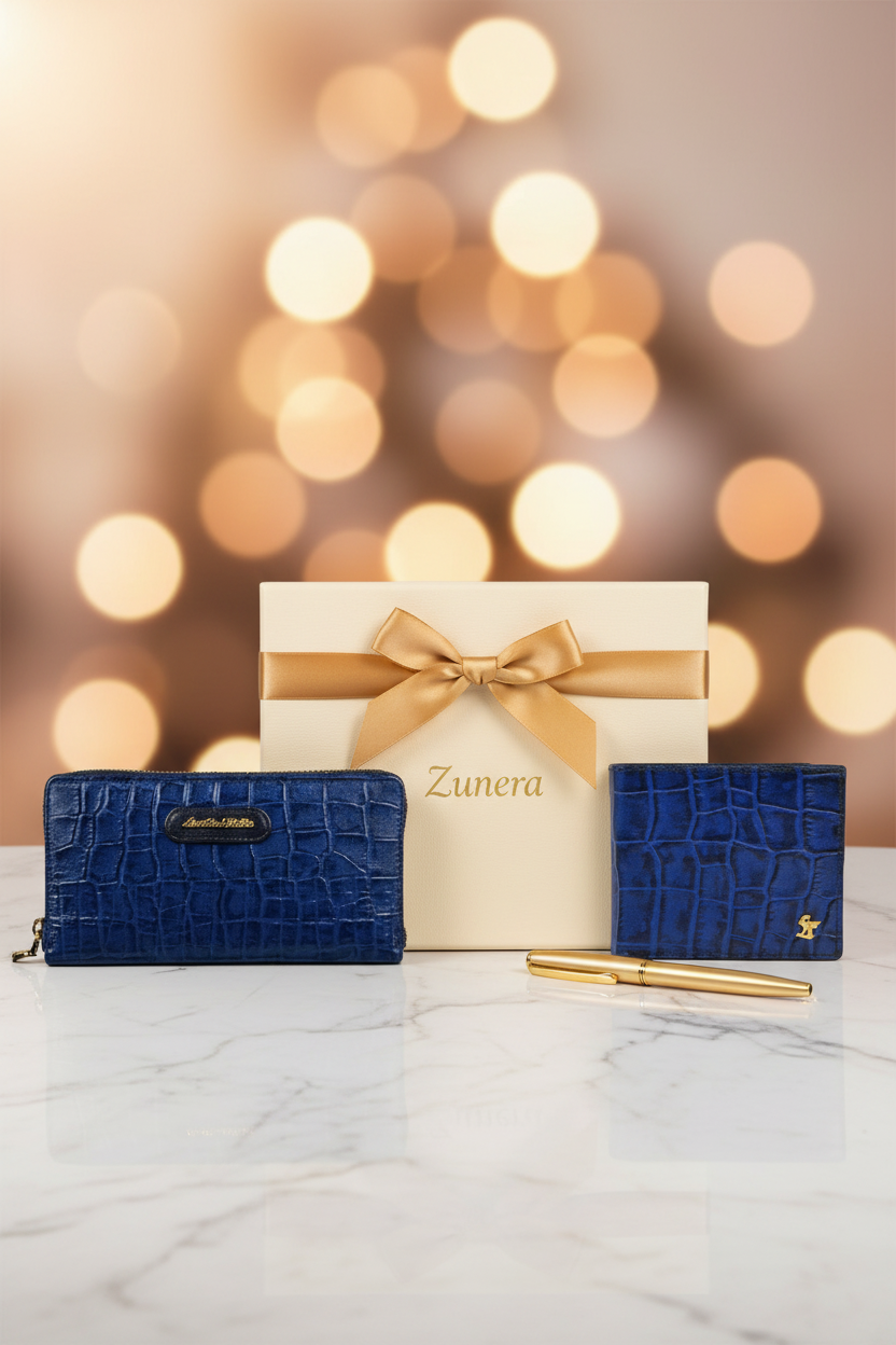 Gift occasion - Zunera box with gold ribbon