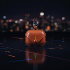 Leather AirPods case - moody night scene