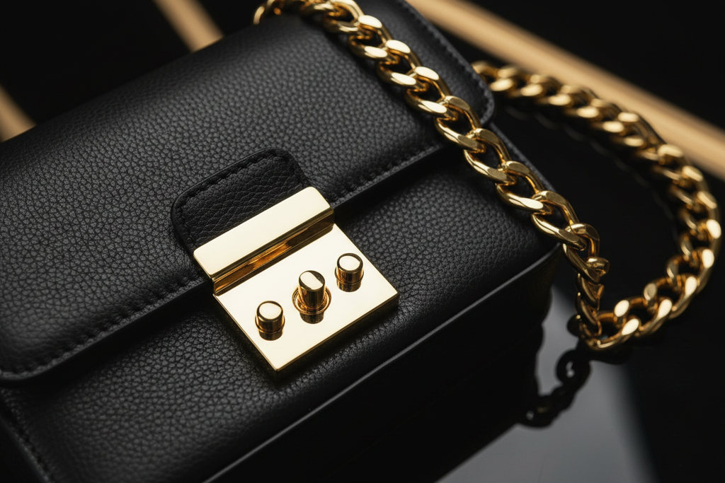 Premium Leather Crossbody Bag - Close Up Detail