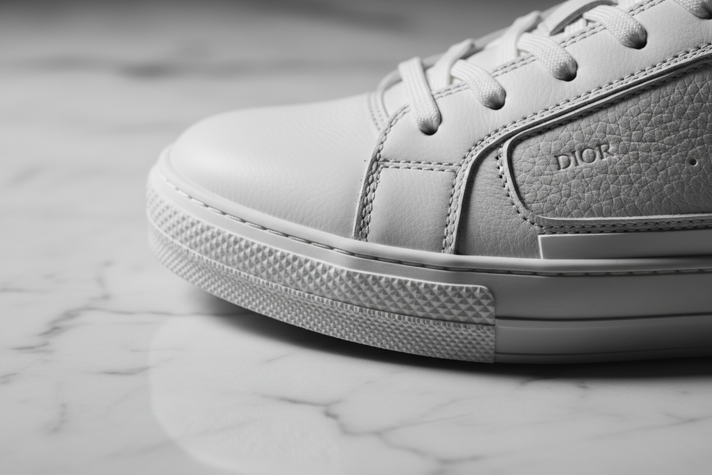 Premium Leather Sneakers - Close Up Detail