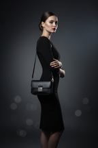 Premium Leather Crossbody Bag - Model Shot