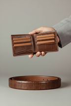 Size reference - wallet open in hand showing interior