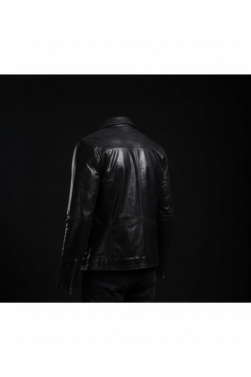 Angle shot - leather jacket